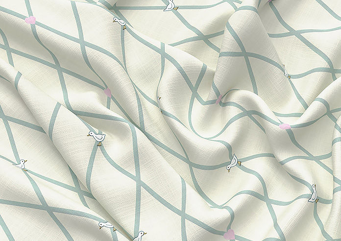 Puddle Down, Trellis Egg - Roman Blind - Image 4